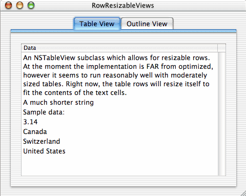 RowResizableViews Demo: RowResizableTableView